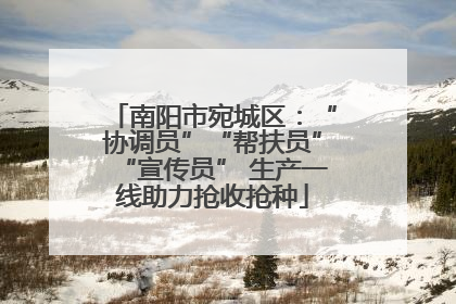 南阳市宛城区：“协调员”“帮扶员”“宣传员” 生产一线助力抢收抢种
