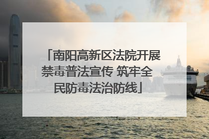 南阳高新区法院开展禁毒普法宣传 筑牢全民防毒法治防线
