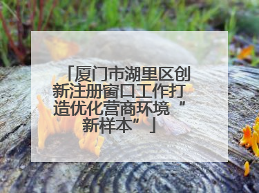 厦门市湖里区创新注册窗口工作打造优化营商环境“新样本”