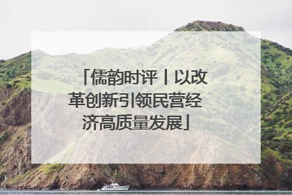 儒韵时评丨以改革创新引领民营经济高质量发展