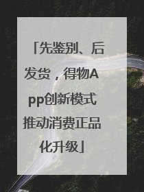 先鉴别、后发货，得物App创新模式推动消费正品化升级