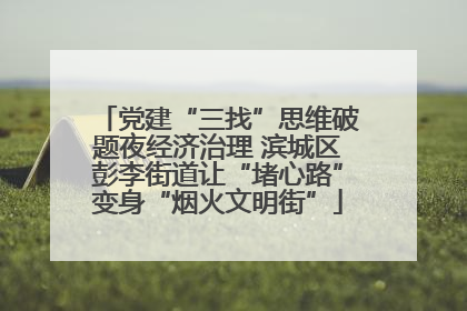 党建“三找”思维破题夜经济治理 滨城区彭李街道让“堵心路”变身“烟火文明街”