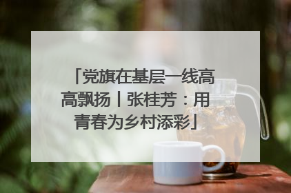 党旗在基层一线高高飘扬丨张桂芳：用青春为乡村添彩