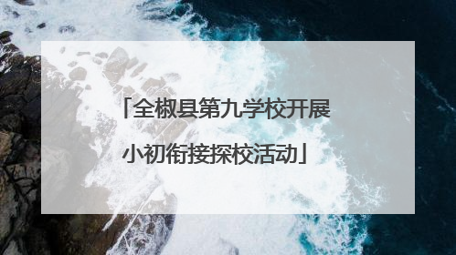 全椒县第九学校开展小初衔接探校活动