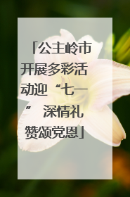 公主岭市开展多彩活动迎“七一” 深情礼赞颂党恩