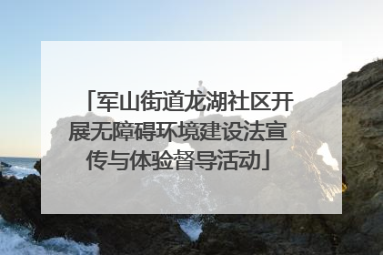 军山街道龙湖社区开展无障碍环境建设法宣传与体验督导活动