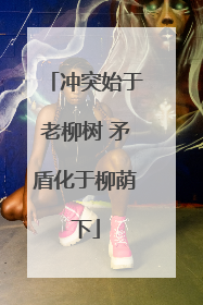 冲突始于老柳树 矛盾化于柳荫下