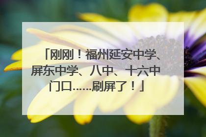 刚刚！福州延安中学、屏东中学、八中、十六中门口……刷屏了！