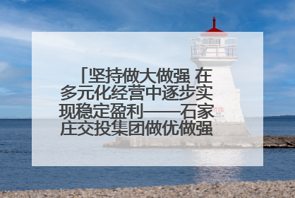 坚持做大做强 在多元化经营中逐步实现稳定盈利——石家庄交投集团做优做强典型报道之三