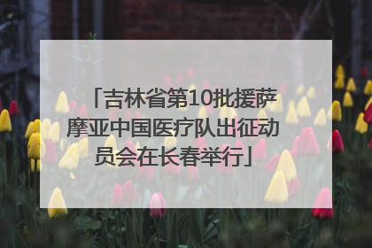 吉林省第10批援萨摩亚中国医疗队出征动员会在长春举行