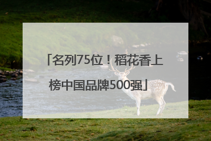 名列75位！稻花香上榜中国品牌500强