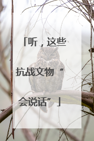 听，这些抗战文物“会说话”