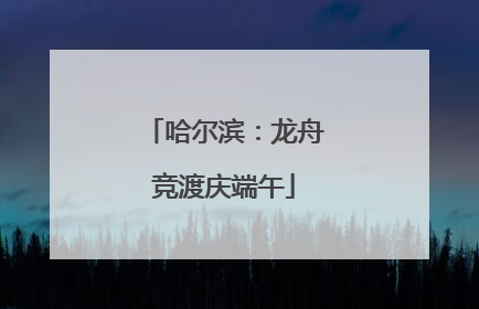 哈尔滨：龙舟竞渡庆端午