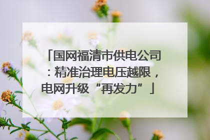 国网福清市供电公司：精准治理电压越限，电网升级“再发力”