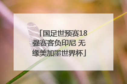 国足世预赛18强赛客负印尼 无缘美加墨世界杯