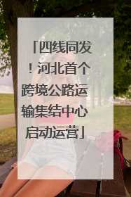 四线同发！河北首个跨境公路运输集结中心启动运营