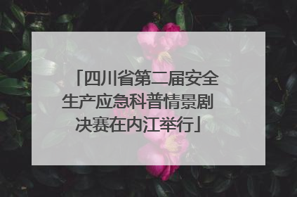 四川省第二届安全生产应急科普情景剧决赛在内江举行