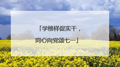学榜样促实干，同心向党颂七一