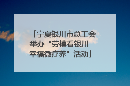 宁夏银川市总工会举办“劳模看银川 幸福微疗养”活动