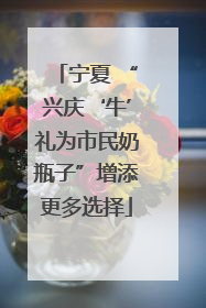 宁夏 “兴庆‘牛’礼为市民奶瓶子”增添更多选择