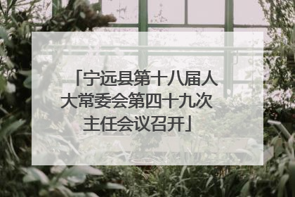 宁远县第十八届人大常委会第四十九次主任会议召开