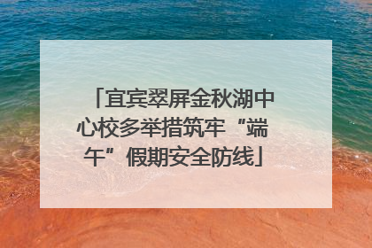 宜宾翠屏金秋湖中心校多举措筑牢“端午”假期安全防线