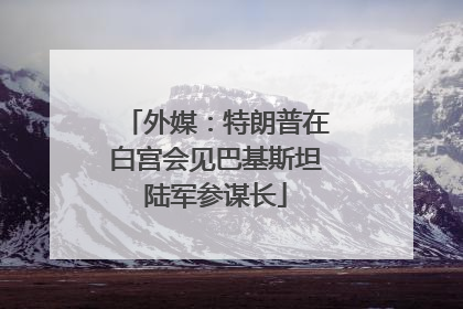 外媒：特朗普在白宫会见巴基斯坦陆军参谋长