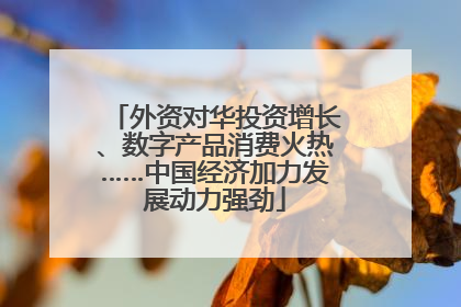 外资对华投资增长、数字产品消费火热……中国经济加力发展动力强劲