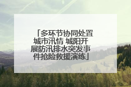 多环节协同处置城市汛情 城阳开展防汛排水突发事件抢险救援演练