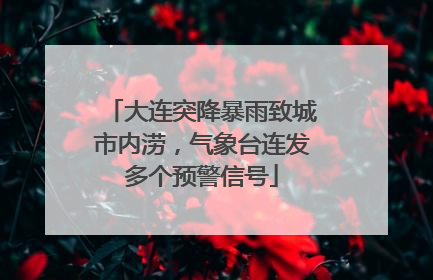 大连突降暴雨致城市内涝，气象台连发多个预警信号
