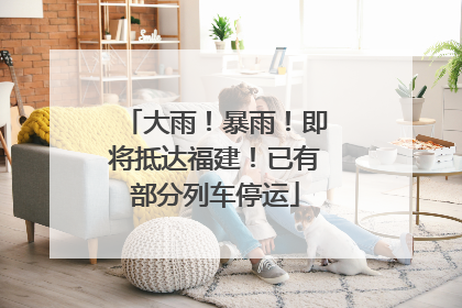 大雨！暴雨！即将抵达福建！已有部分列车停运
