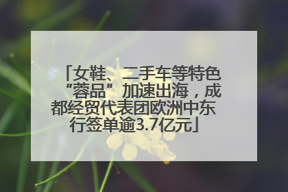 女鞋、二手车等特色“蓉品”加速出海，成都经贸代表团欧洲中东行签单逾3.7亿元