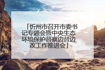 忻州市召开市委书记专题会暨中央生态环境保护督察边督边改工作推进会