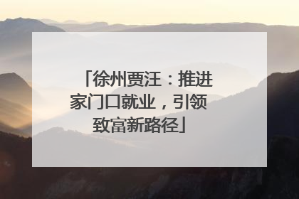 徐州贾汪：推进家门口就业，引领致富新路径
