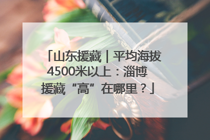 山东援藏｜平均海拔4500米以上：淄博援藏“高”在哪里？