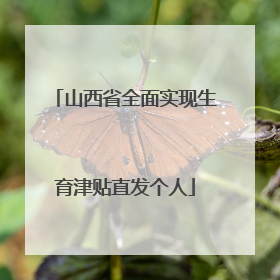 山西省全面实现生育津贴直发个人