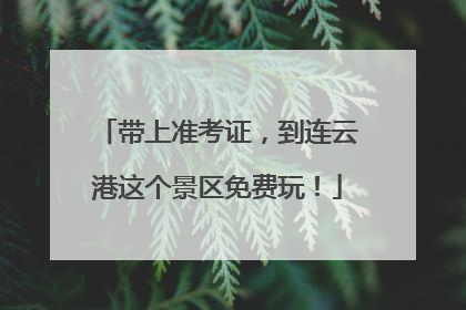带上准考证，到连云港这个景区免费玩！