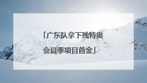广东队拿下残特奥会夏季项目首金