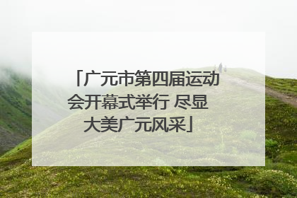 广元市第四届运动会开幕式举行 尽显大美广元风采