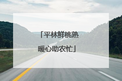 平林鲜桃熟 暖心助农忙