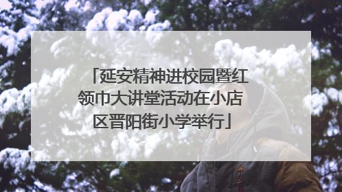 延安精神进校园暨红领巾大讲堂活动在小店区晋阳街小学举行