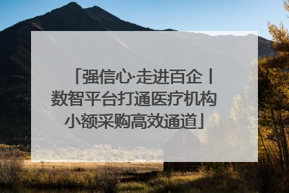 强信心·走进百企丨数智平台打通医疗机构小额采购高效通道