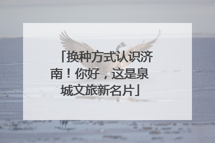 换种方式认识济南！你好，这是泉城文旅新名片
