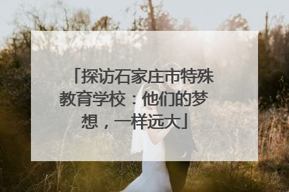 探访石家庄市特殊教育学校：他们的梦想，一样远大