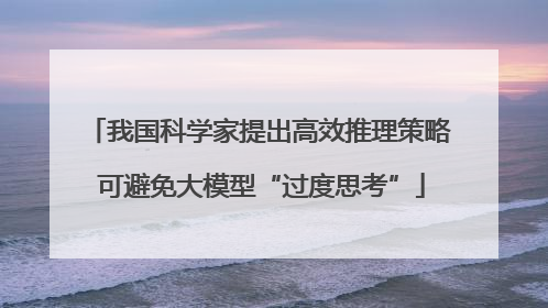 我国科学家提出高效推理策略 可避免大模型“过度思考”