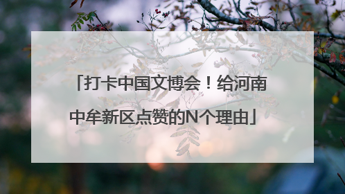 打卡中国文博会！给河南中牟新区点赞的N个理由