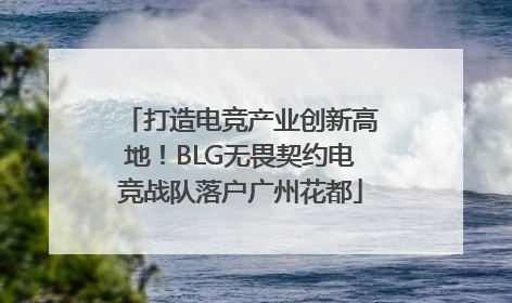 打造电竞产业创新高地！BLG无畏契约电竞战队落户广州花都