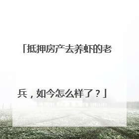 抵押房产去养虾的老兵，如今怎么样了？