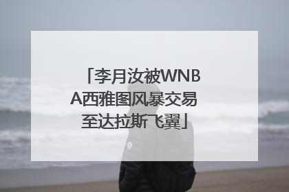 李月汝被WNBA西雅图风暴交易至达拉斯飞翼