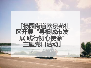 杨园街道欧景苑社区开展“寻根城市发展 践行初心使命”主题党日活动